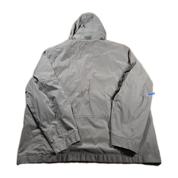 London Fog Jacket Men Large TAN Lined Hooded Windbreaker Barn Coat HOOD - Picture 3 of 9